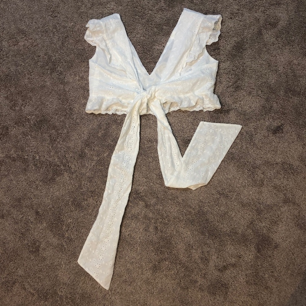 Tie Crop Top - Picture 2 of 5